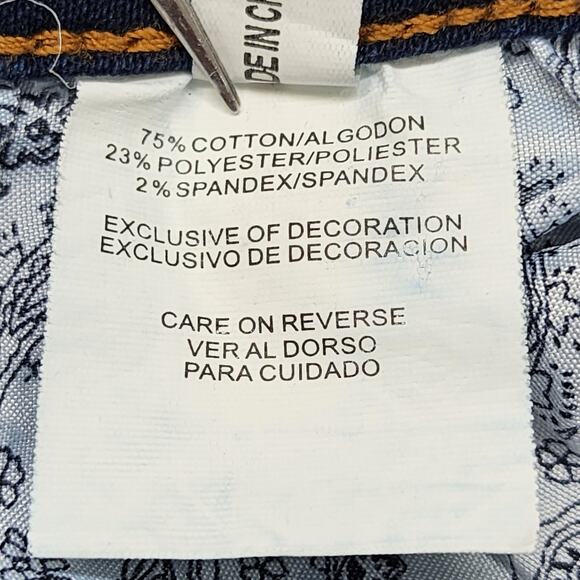 Enjoy Denim Jeans Womens 20 Blue High Rise Crop Capri Skinny Leg Stretch Denim - Picture 10 of 16